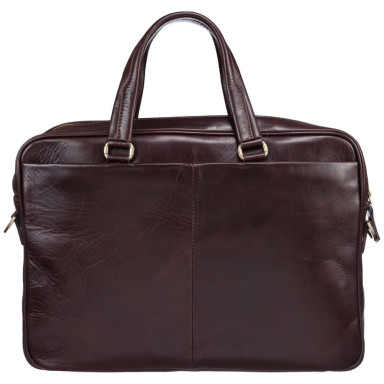 Briefcase leather Tony Bellucci 5048-09 brown smooth