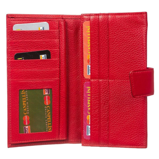 Гаманець жіночий шкіряний CANPEL 700-172 червоний флотар