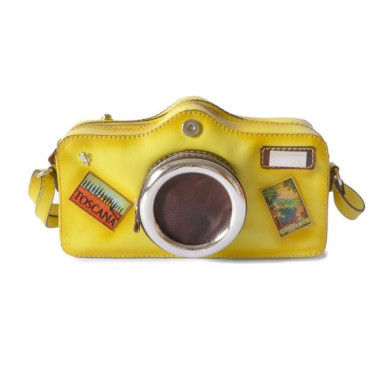 Pratesi BYE444 - Photocamera Bruce Cross Body Bag в шкіряній kožeній Bruce Yellow