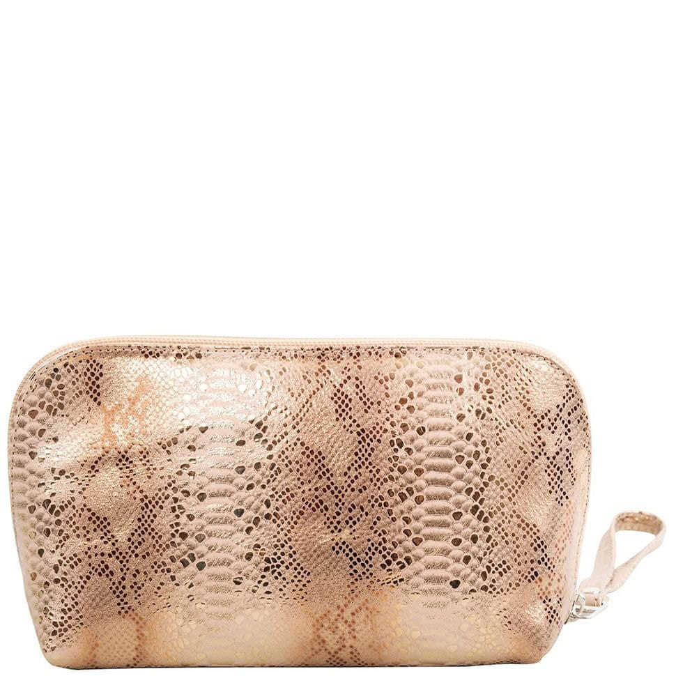 Косметичка шкіряна Desisan 1-722 золото змія
