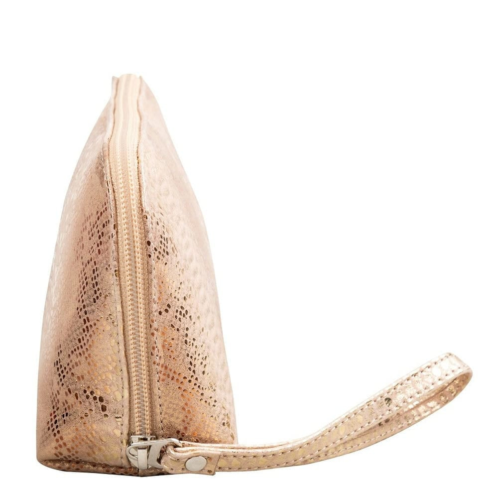 Косметичка шкіряна Desisan 1-722 золото змія