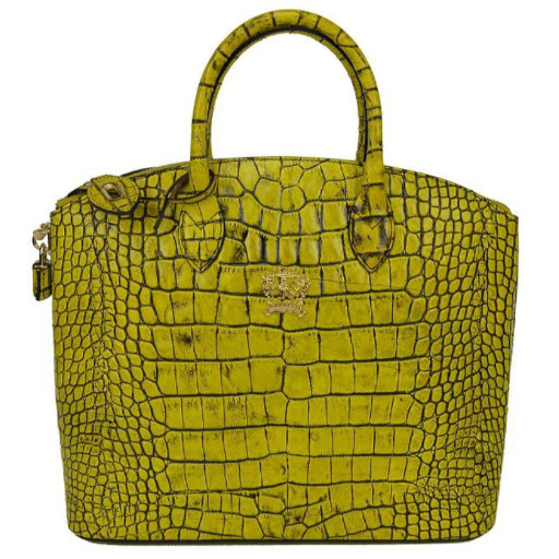 Pratesi KGI348 - Versilia Big King Woman Bag in cow leather Versilia K348 Yellow