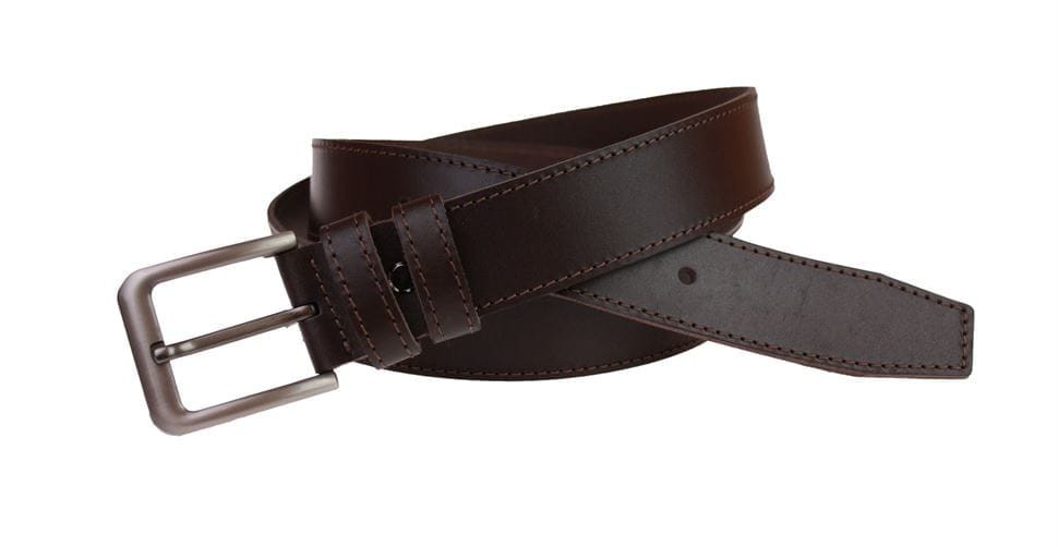 Ремінь чоловічий шкіряний джинсовий одна строчка SULLIVAN RMK-16 (7.5) 115-150 см коричневий