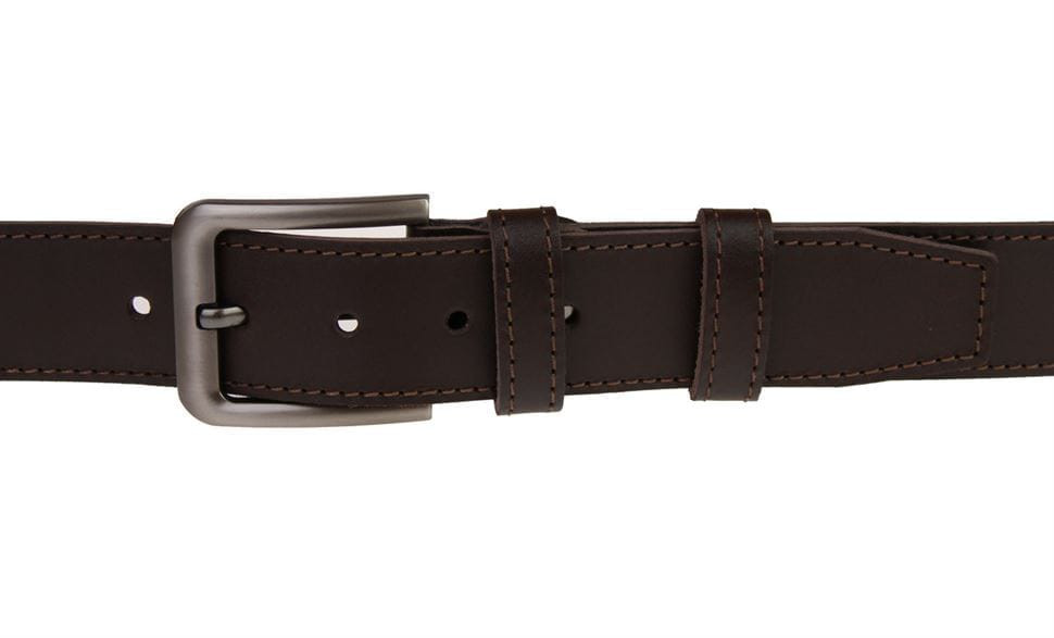 Ремінь чоловічий шкіряний джинсовий одна строчка SULLIVAN RMK-16 (7.5) 115-150 см коричневий