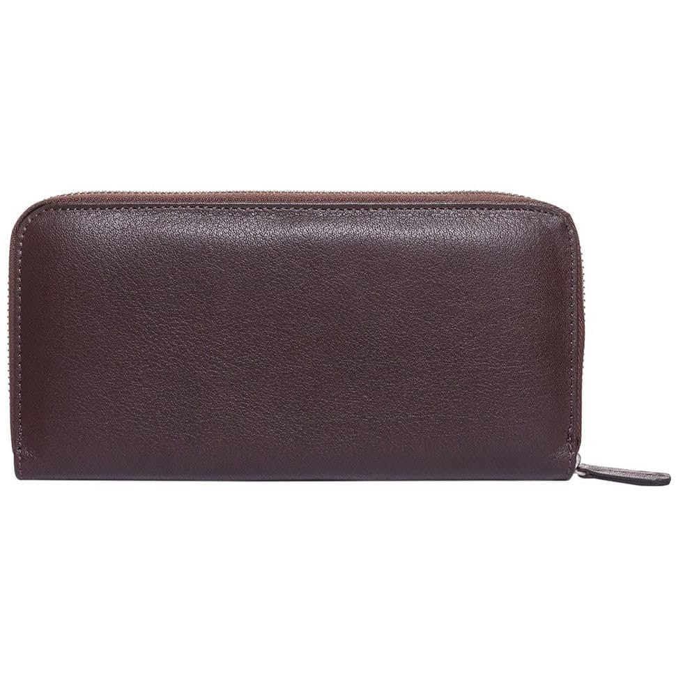 Гаманець жіночий шкіряний GRASS 145-14 коричневий дрібний флотар