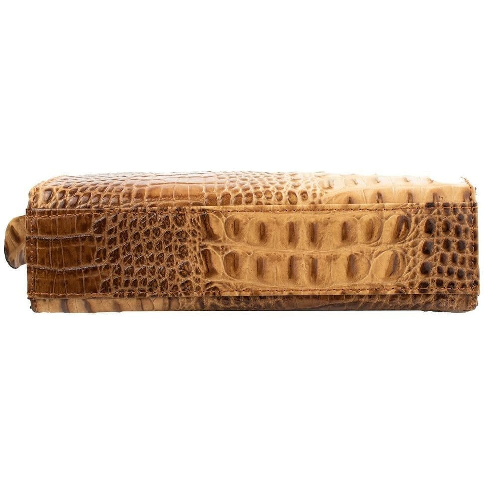 Косметичка шкіряна Desisan 2-427 світло-коричневий пітон