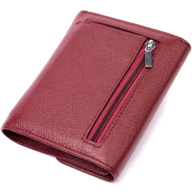 Шкіряний жіночий гаманець з монетницею ST Leather 19492 Бордовий
