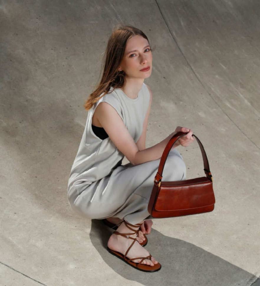 Жіноча шкіряна сумка багет - Bright Lights, Big City - Time Resistance 5247401