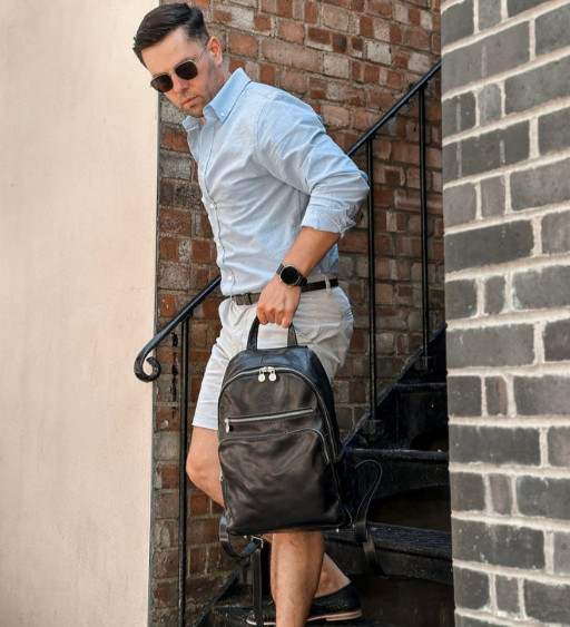 Шкіряний рюкзак - I, Claudius - Чорний колір - Time Resistance 5230801