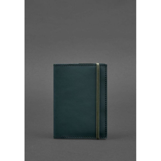Шкіряна обкладинка для паспорта 1.0 зелена