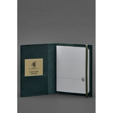 Leather cover for passport 1.0 green