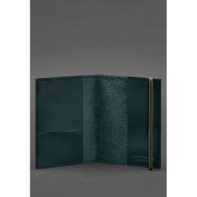 Leather cover for passport 1.0 green