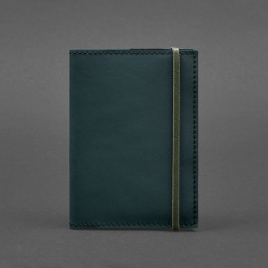 Leather cover for passport 1.0 green