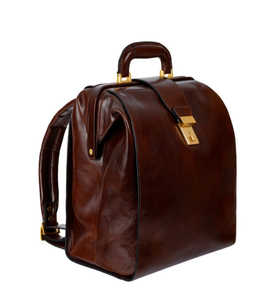 Шкіряний рюкзак - A Brief Story of Time - Коричневий колір - Time Resistance 5249201