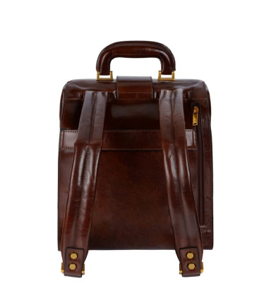 Leather Backpack - A Brief Story of Time - Brown color - Time Resistance 5249201