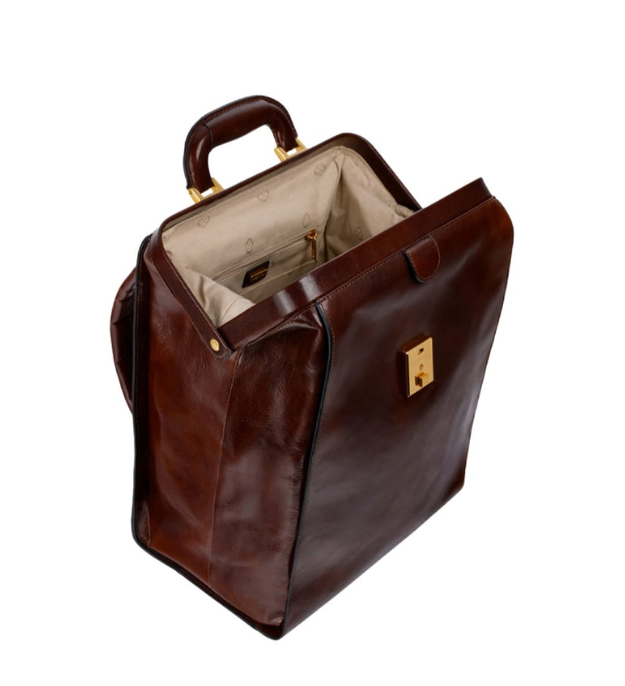 Шкіряний рюкзак - A Brief Story of Time - Коричневий колір - Time Resistance 5249201