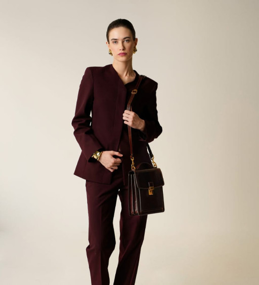 Маленький шкіряний портфель для жінок - Walden - Коричневий колір - Time Resistance 5242701W