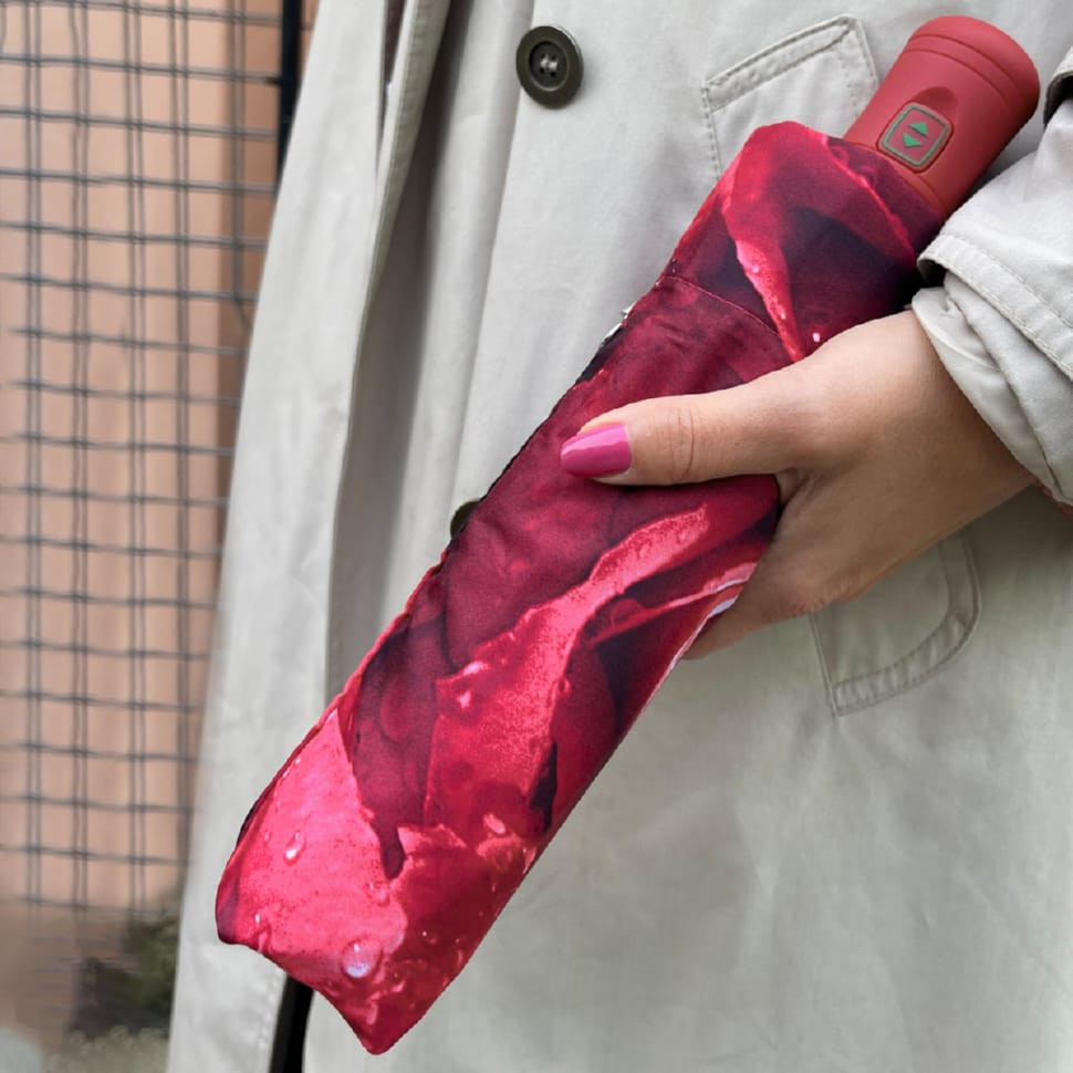 Women's umbrella Fulton Open & Close-4 L346 Photo Rose Red (Red roses)