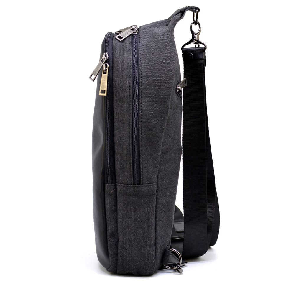 Слінг рюкзак шкіра та тканина канвас GAc-2017-4lx TARWA