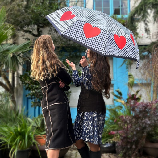 Парасоля жіноча Fulton L354-041697 Minilite-2 Love Heart Spot (Серця)