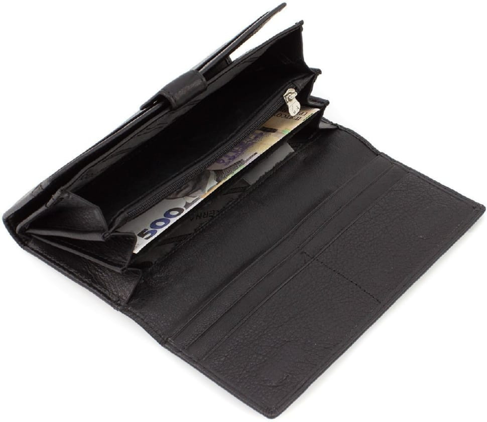 Black women`s leather wallet with magnets MARCO COVERNA Mc1415-1