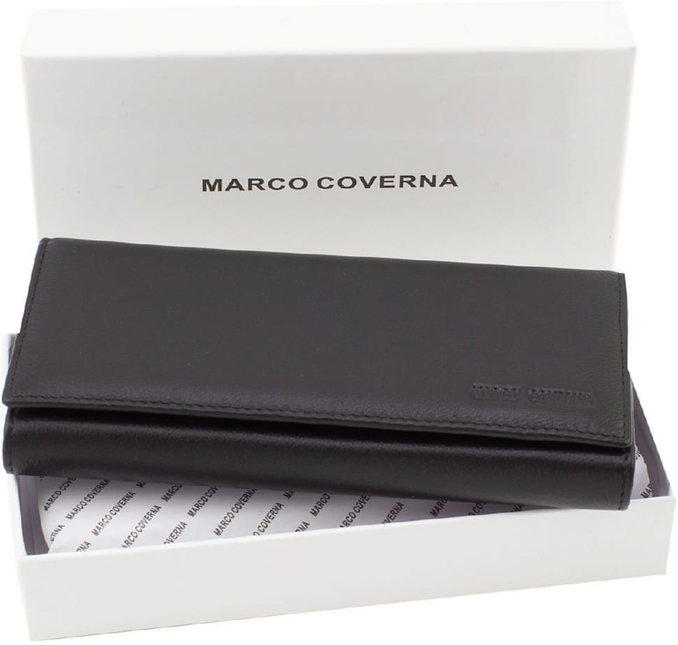 Black women`s leather wallet with magnets MARCO COVERNA Mc1415-1