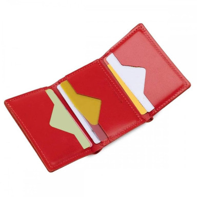 Wallet, gloss, red Grande Pelle 504660