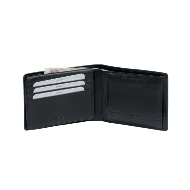 Leather wallet Cortina 5052 nero black