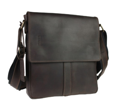 Men's leather shoulder bag SULLIVAN 35485(32) brown