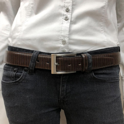 Шкіряний ремень 807 moro коричневий TONY PEROTTI