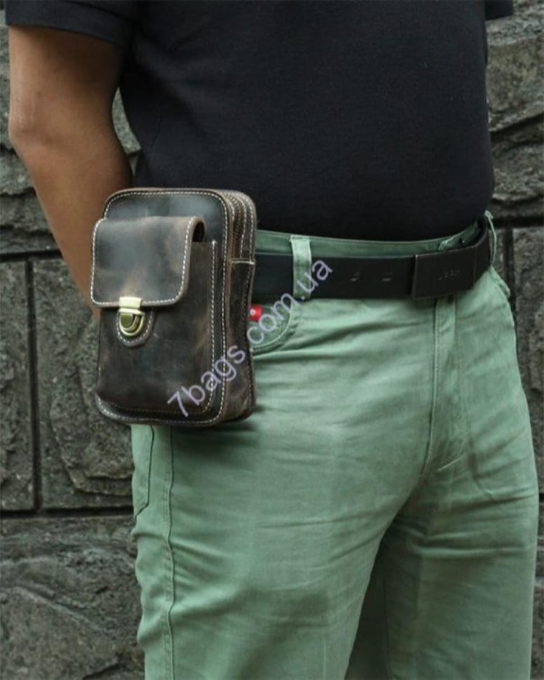 Сумочка на пояс з кінської шкіри Tiding 3110-7