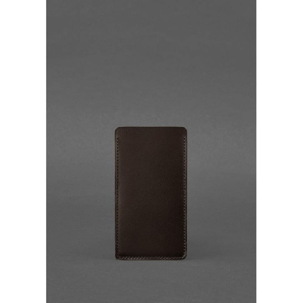 Шкіряний чохол для iPhone 13 Темно-коричневий Краст