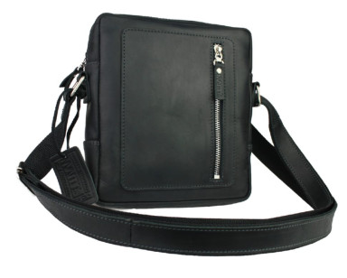 Сумка чоловіча шкіряна на плече SULLIVAN 354-91(27) чорна