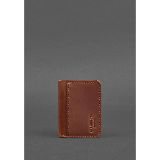 Кожаная обложка для ID-паспорта и водительских прав 4.0 светло-коричневая Crazy Horse