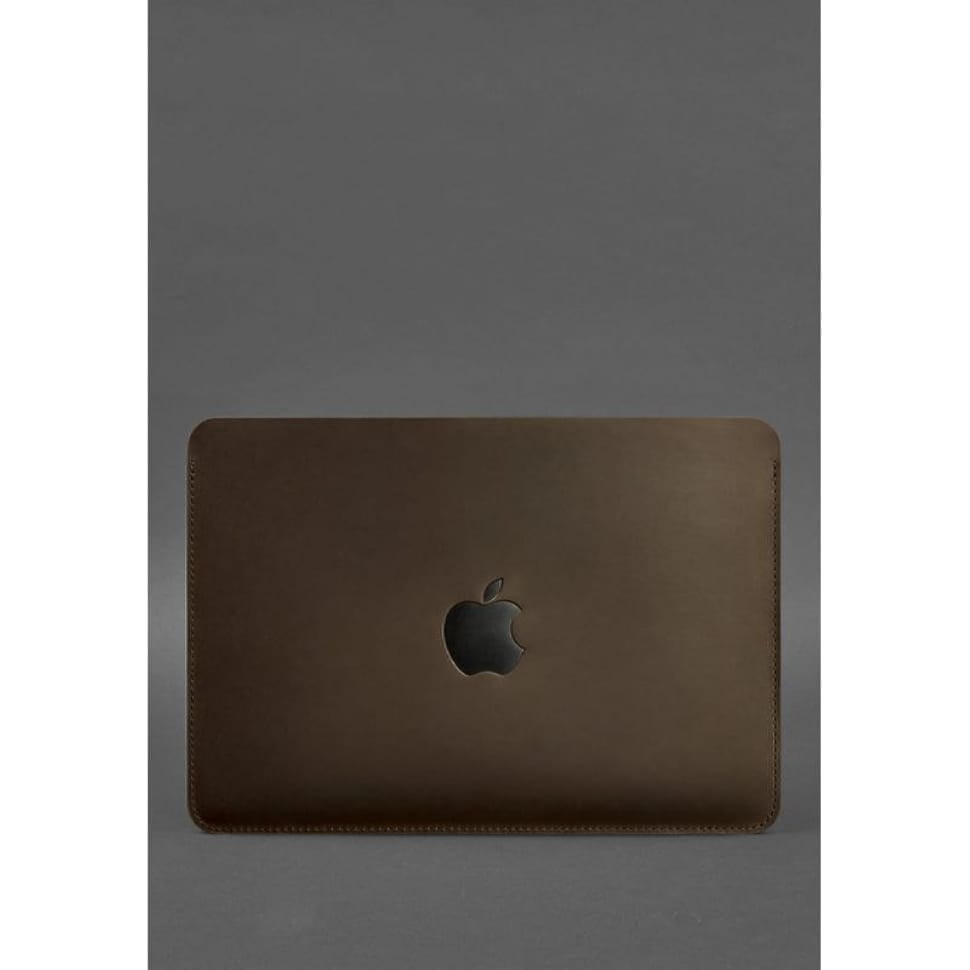 Горизонтальний шкіряний чохол для MacBook Pro 13 '' Темно-коричневий