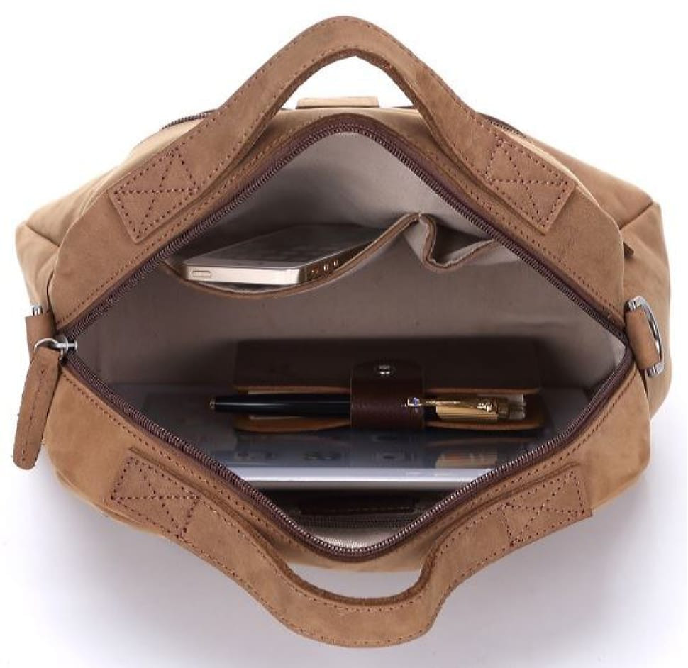 Компактна чоловіча сумка з натуральної шкіри JD8016C John McDee