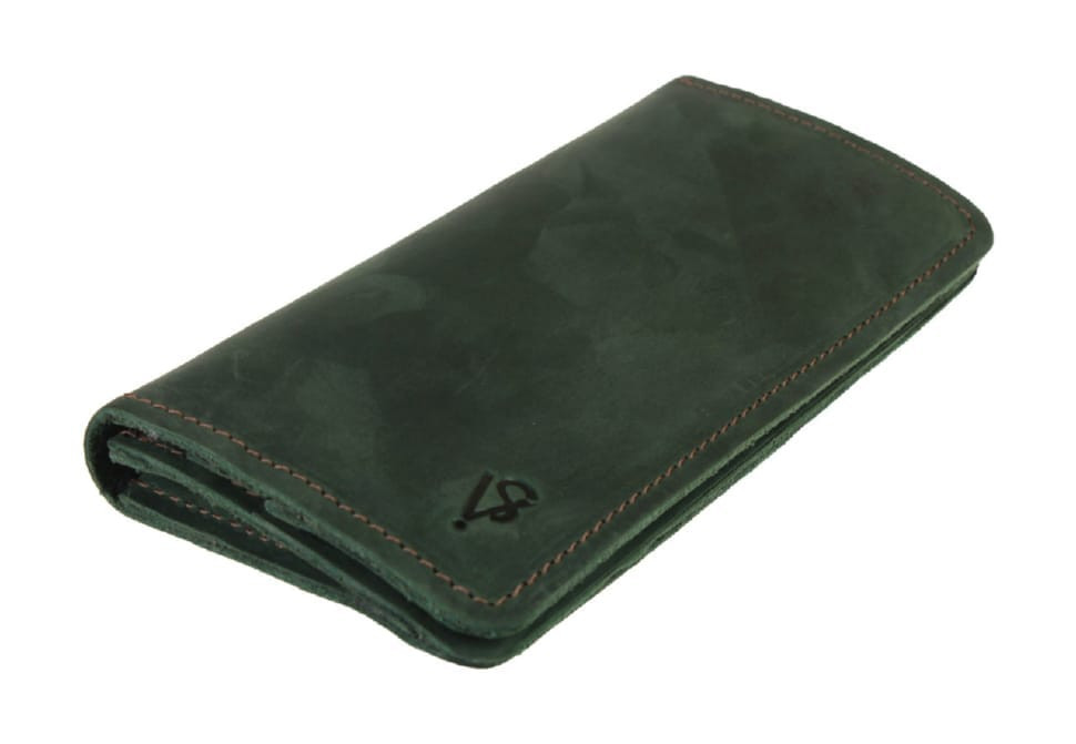 Men's large leather wallet SULLIVAN 103-63(10) green