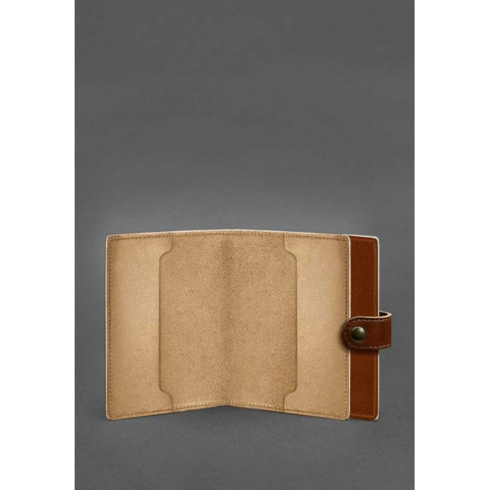 Leather cover-purse for officer ID 11.0 light brown