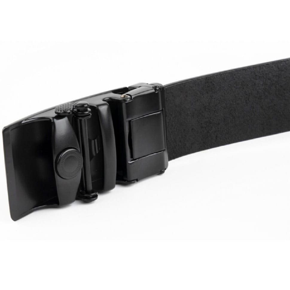 Чоловічий ремень з затемненою пряжкою Vintage 20302 Чорний