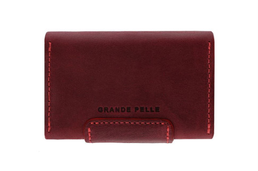 Визитница на магните, матовая кожа, бордо GP