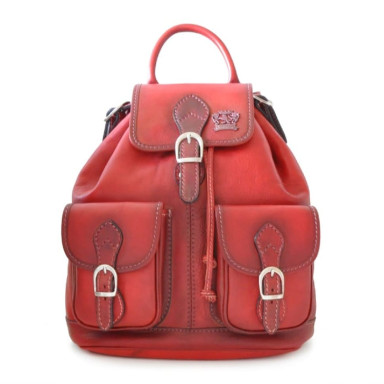 Pratesi BCL345 - Backpack Caporalino in cowhide leather Bruce Cherry