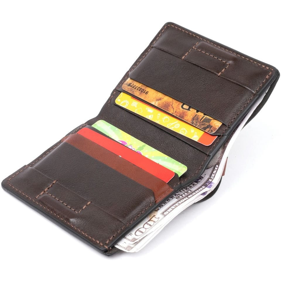 Вертикальне портмоне-кредитниця комбі в гладкій шкірі GRANDE PELLE 11328