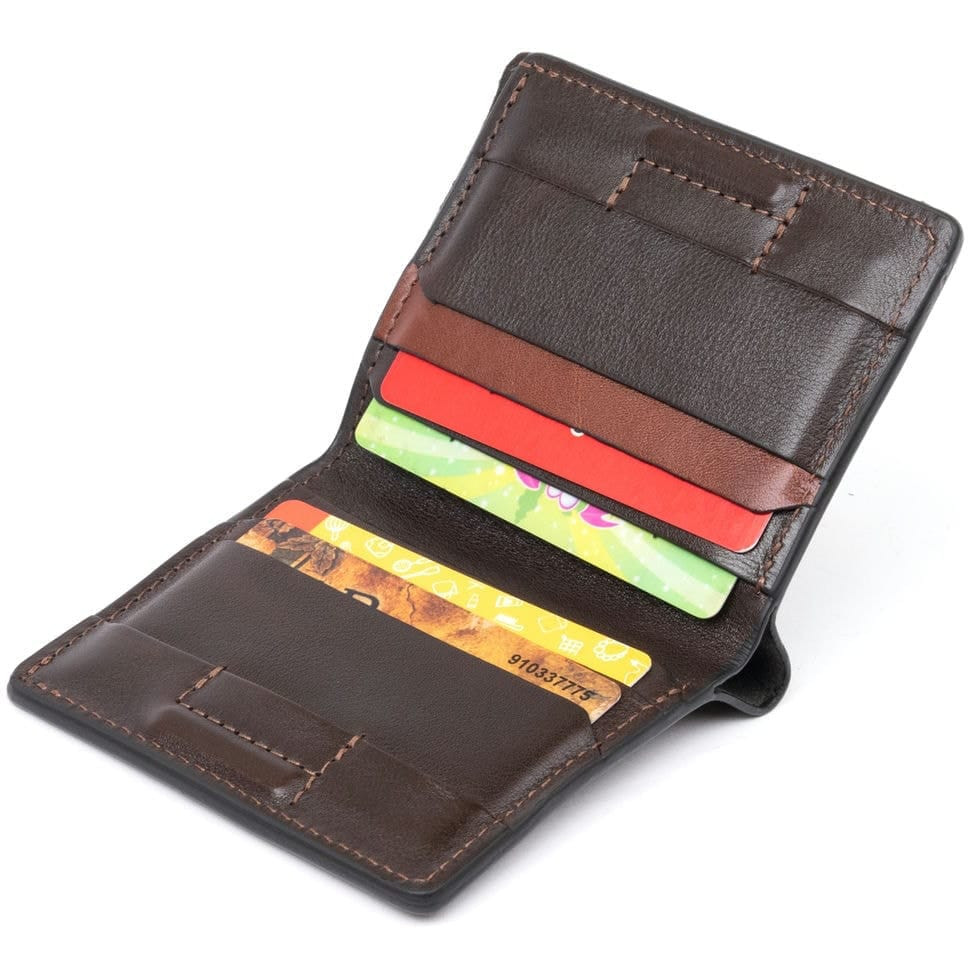 Вертикальне портмоне-кредитниця комбі в гладкій шкірі GRANDE PELLE 11328