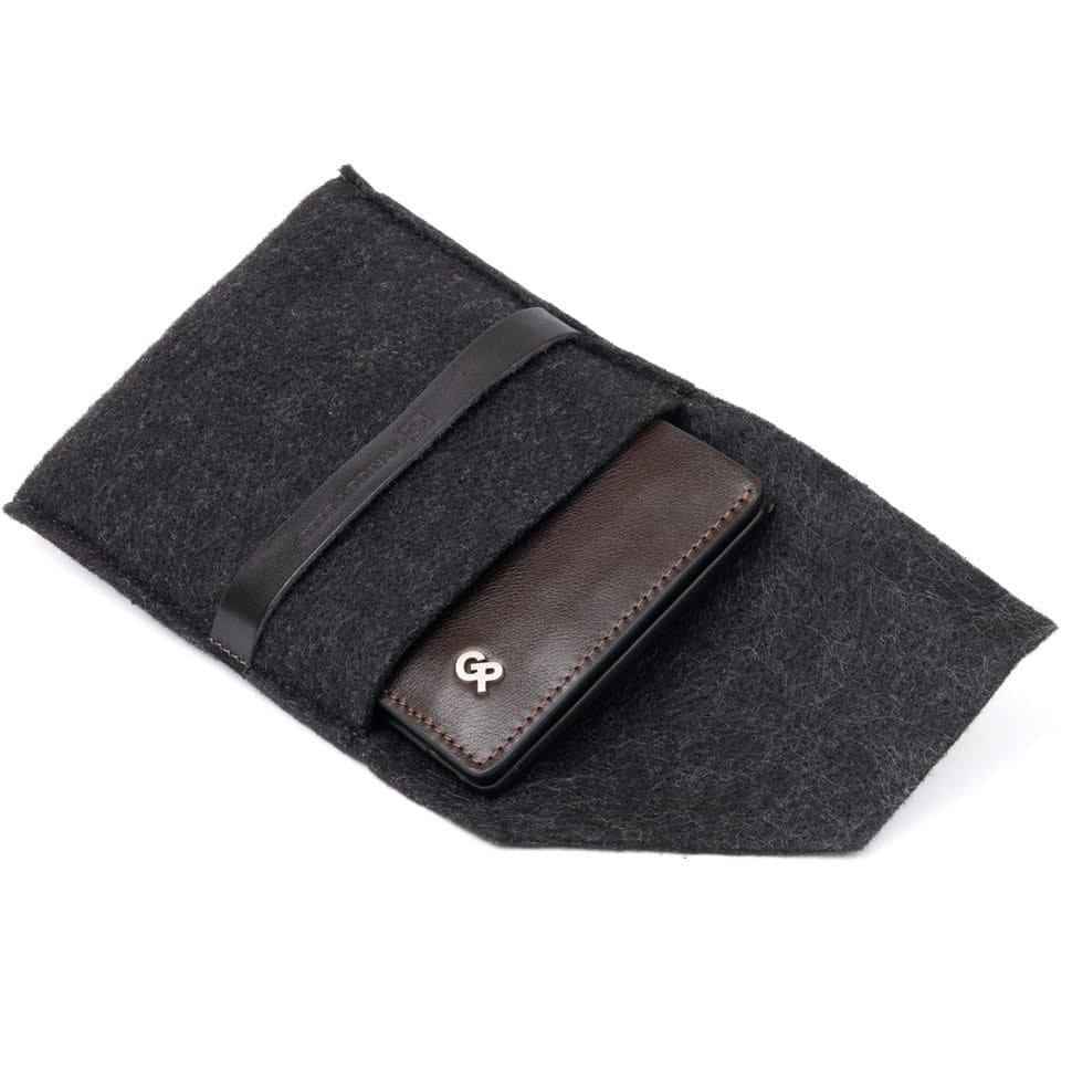 Вертикальне портмоне-кредитниця комбі в гладкій шкірі GRANDE PELLE 11328