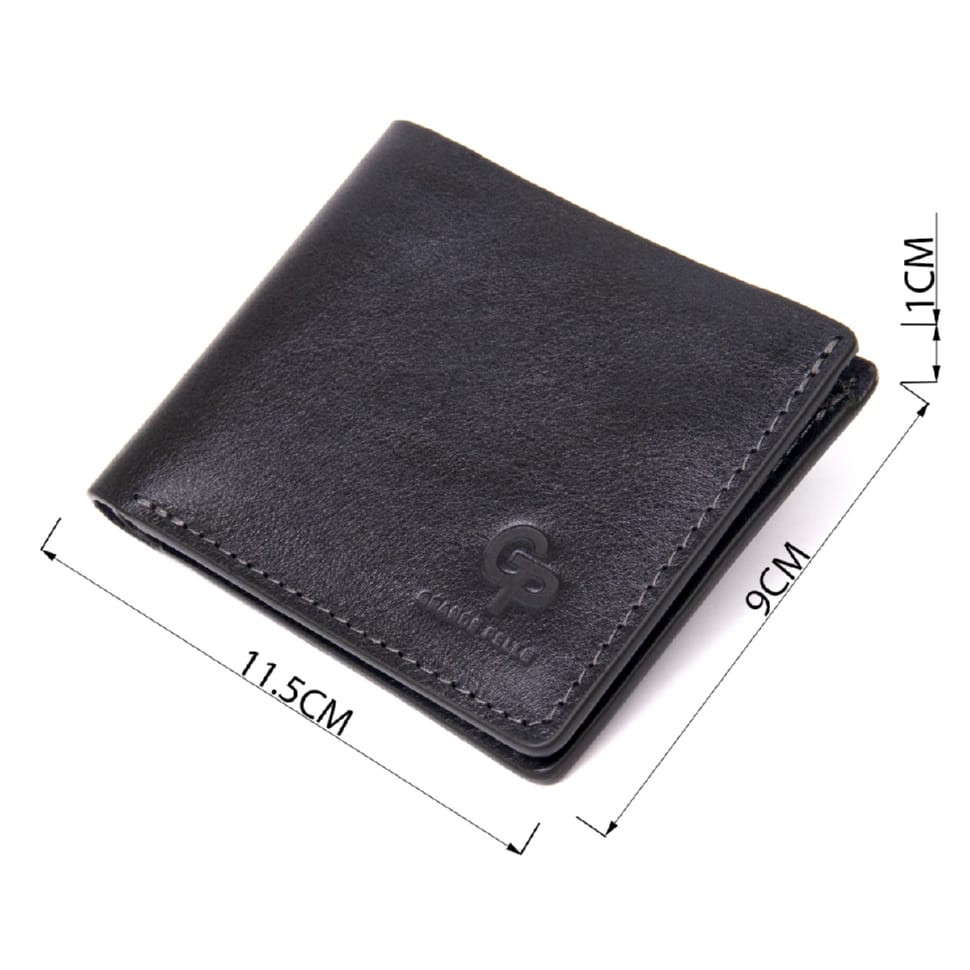 Портмоне з натуральної шкіри GRANDE PELLE 11462 Чорний