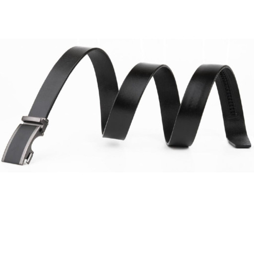 Гладкий батальний чоловічий ремінь Vintage 20716 Чорний