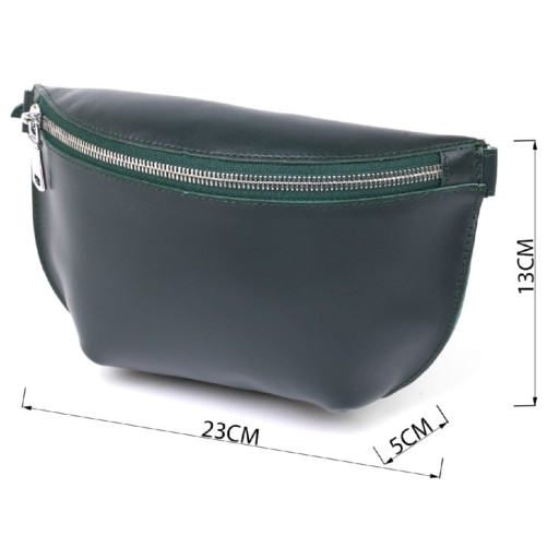 Шкіряна сумка на пояс Shvigel 16390 Зелений