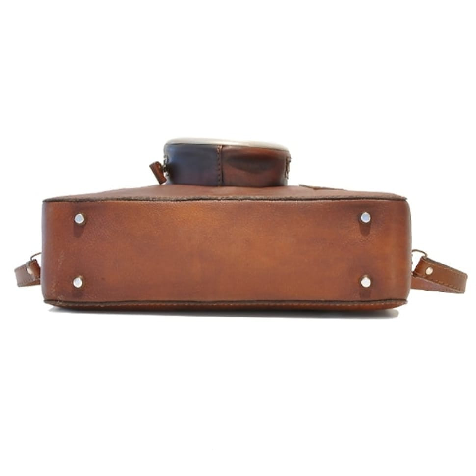 Pratesi BBE444 - Photocamera Bruce Cross Body Bag in cow leather Bruce Electric Blue