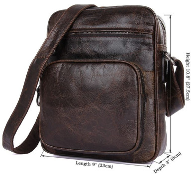 Men's shoulder bag John McDee 1008Q, genuine leather
