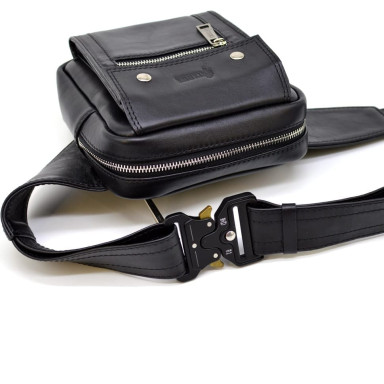 Men's leather belt bag GA-7777-4lx TARWA made of Nappa leather